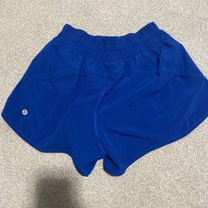 Colbalt Blue lululemon tracker shorts, 4” inseam